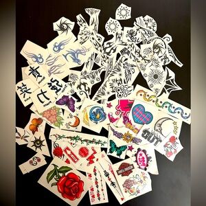 75+ Temporary Tattoos Body Art Kids Adults